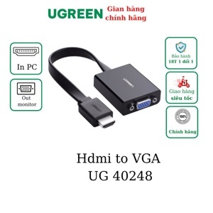 Cáp chuyển đổi HDMI to VGA Ugreen UG-40248
