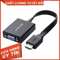 Cáp chuyển đổi HDMI to VGA dẹt có Audio Ugreen 40248 cao cấp - Hàng Chính hãng bảo hành 18 tháng