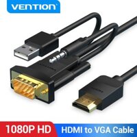 Cáp chuyển đổi HDMI to VGA hỗ trợ audio và nguồn, full HD dài 1,5m - 2m Vention - Hàng chính hãng - 3m