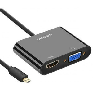 Cáp chuyển đổi Micro HDMI ra HDMI, VGA Ugreen 30355