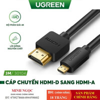 Cáp chuyển đổi Micro HDMI sang HDMI dài 3m Ugreen 30104 HD127 - Hàng Chính Hãng