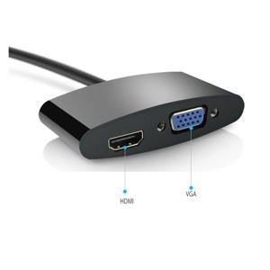 Cáp chuyển đổi Mini DisplayPort to VGA + HDMI UNITEK Y6328Bk