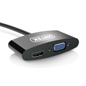 Cáp chuyển đổi Mini DisplayPort to VGA + HDMI UNITEK Y6328Bk
