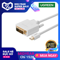 Cáp chuyển đổi mini DisplayPort sang DVI-D (24+1) dài 3m UGREEN MD102 10425 (trắng) [bonus]