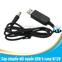 CÁP CHUYỂN ĐỔI NGUỒN USB 5V SANG 12V và 5 SANG 9V