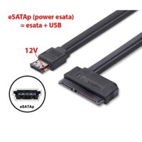 Cáp chuyển đổi nguồn và dữ liệu eSATA sang SATA 2.5 dùng cho ổ cứng HDD SSD 2.5 máy tính PC, Laptop, đầu ghi Camera