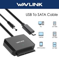 Cáp chuyển đổi ổ cứng WAVLINK USB C sang SATA III Bộ chuyển đổi SATA sang USB C 5Gbps Đầu nối ổ cứng gắn ngoài cho ổ cứng / SSD 2,5 "/ 3,5" có bộ chuyển đổi nguồn