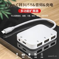 Cáp chuyển đổi OTG cho điện thoại di động và máy tính, nguồn PD Type-C sang USB Hub 3.0, kết nối ổ flash và chuột