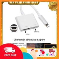 Cáp Chuyển Đổi Sang Hdmi Kỹ Thuật Số Av Tv Cho táo 6 7 8 Plus tablet táo