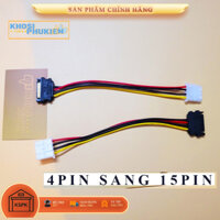 Cáp chuyển đổi SATA sang IDE 4 Pin Molex – 15pin sata đực ra 4 pin IDE cái – an toàn – chống cháy – siêu bền sata to ide
