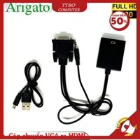 Cáp chuyển đổi từ VGA sang HDMI có âm thanh hình ảnh chất lượng Full HD 1080P  TTBO COMPUTER