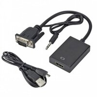CÁP CHUYỂN ĐỔI TỪ VGA SANG HDMI (CÓ ÂM THANH + DÂY CÁP MICRO USB)