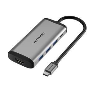 Cáp chuyển đổi Type-C sang HDMI 3 cổng USB 3.0  Type-C PD  Vention CNBHB
