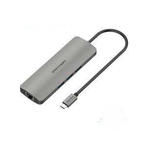 Cáp chuyển đổi Type-C sang Lan  3 cổng USB 3.0 Vention CHFHA