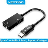 Cáp chuyển đổi Type-C to Audio 3.5mm tích hợp vừa nghe nhạc vừa sạc pin Vention BGGBA - Hàng chính hãng