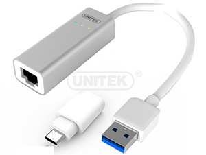 Cáp chuyển đổi USB 3.0 ra cổng Lan + Type C Unitek Y-3464A