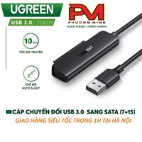 Cáp chuyển đổi USB 3.0 sang SATA Ugreen 70609 hỗ trợ đọc ổ cứng 2.5 inch_Hàng chính hãng