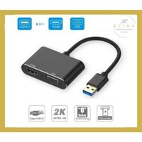 Cáp chuyển đổi USB 3.0 to HDMI + VGA Adapter 2K