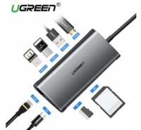 Cáp chuyển đổi USB-C to HDMI + USB 3.0 + LAN 1Gbps + Card Reader Ugreen ( 50538 )