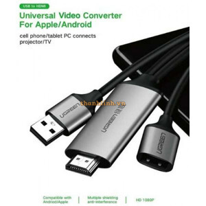 Cáp chuyển đổi USB Micro, Lightning, Type-C sang HDMI Ugreen 50291