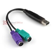 Cáp chuyển đổi USB sang 2 cổng PS2 chuột và PS2 bàn phím dài 15cm, 20cm