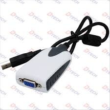 Cáp chuyển đổi USB sang VGA Dtech DT-6510