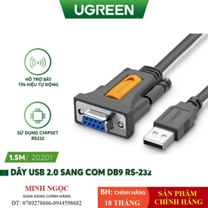 Cáp chuyển đổi USB to Com Ugreen 20201 - 1,5m