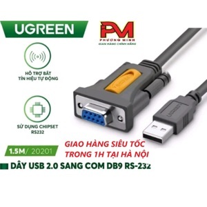 Cáp chuyển đổi USB to Com Ugreen 20201 - 1,5m