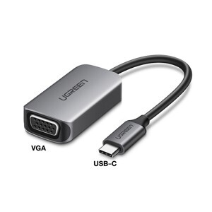 Cáp chuyển đổi USB Type-C sang VGA vỏ nhôm Ugreen 50316 chính hãng
