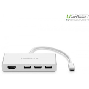 Cáp chuyển đổi USB Type-C sang HUB 3.0 & HDMI Ugreen 40374