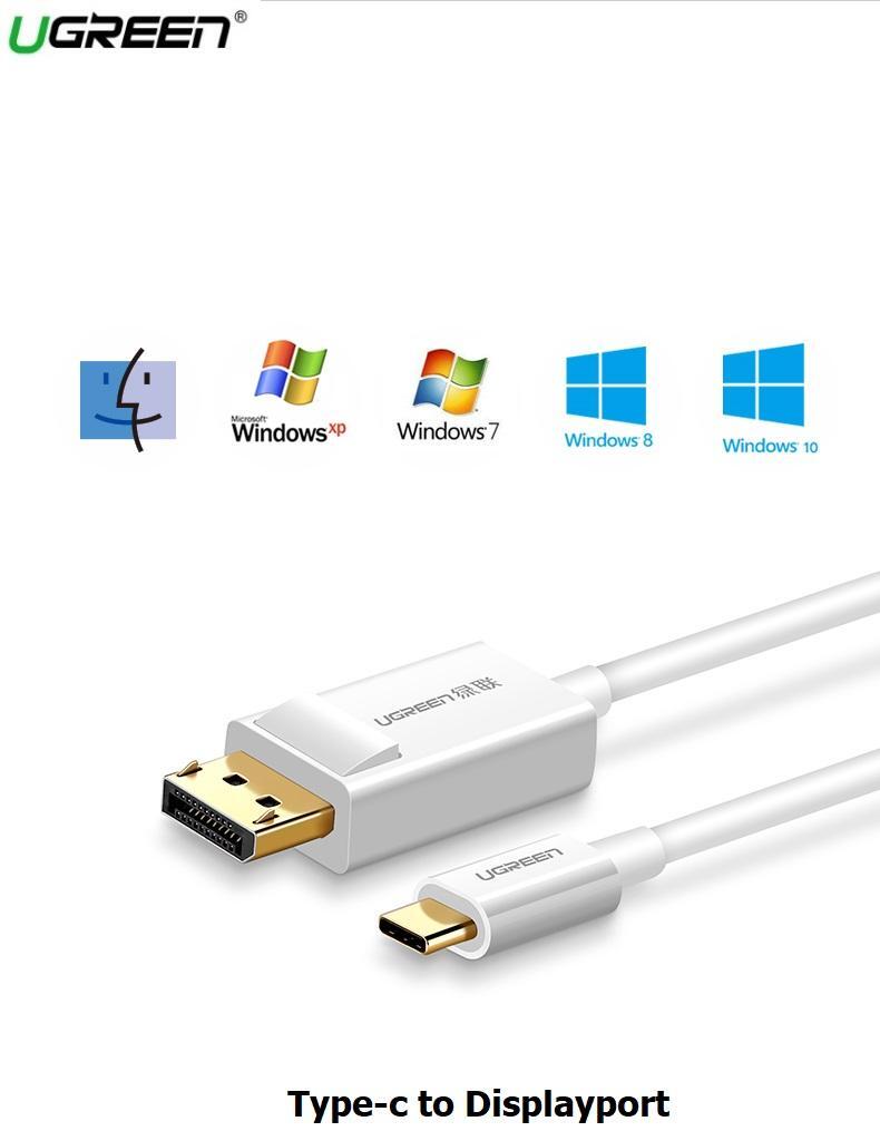 Cáp chuyển đổi USB Type-C to Displayport Ugreen 40420