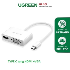 Cáp chuyển đổi USB type C to HDMI/VGA Ugreen 30843