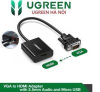 Cáp chuyển đổi VGA sang HDMIAudio 1080P60Hz Ugreen 50945- 40213 hàng chính hãng - 50945