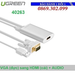 Cáp chuyển đổi VGA to HDMI + Audio Ugreen UG-40263
