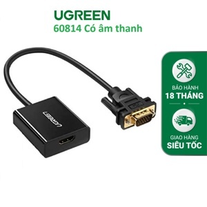 Cáp chuyển đổi VGA to HDMI + Audio Ugreen 60814