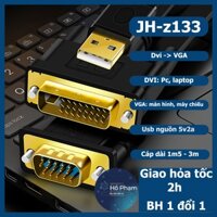 Cáp chuyển Dvi ra VGA từ DVI (24+1, 24+5) ra màn hình, máy chiếu VGA - JH z133