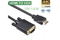CÁP CHUYỂN HDMI RA VGA  dài 1.8m
