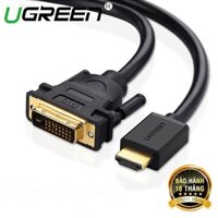 Cáp chuyển HDMI sang DVI (2 chiều) dài 1m full HD 1080P UGREEN 30116 - Hàng Chính Hãng