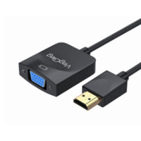 Cáp chuyển HDMI sang VGA VEGGIEG  V-Z612 (màu đen) (Không có Audio)