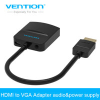Cáp chuyển  HDMI sang VGA (ABS)chính hãng Vention (có dây Audio và dây nguồn USB)   ACHBB