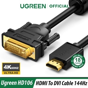 Cáp chuyển HDMI to DVI dài 15m Ugreen 10166