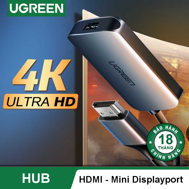 Cáp chuyển HDMI to Mini DisplayPort 4K Ugreen 60352