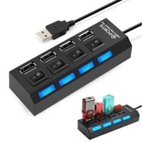 Cáp chuyển Hub chia 4 cổng (port) usb có công tắc tốc độ 2.0 Hi-Speed [BH 1 tháng]
