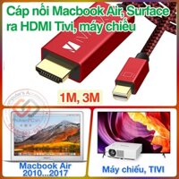 Cáp chuyển Macbook Air Surface ra HDMI MÁY CHIẾU TIVI, 1m 3m Mini displayport Thunderbolt to HDMI Adapter màn hình LCD