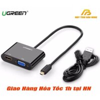 Cáp Chuyển Micro HDMI sang HDMI và VGA Có Audio Ugreen 30355 - Hàng Chính Hãng