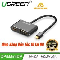 Cáp Chuyển Mini Displayport to HDMI & VGA Ugreen 20422 (Thunderbolt To HDMI & VGA) - Hàng Chính Hãng