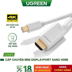 Cáp chuyển Mini DisplayPort to HDMI 4K Ugreen 20849