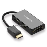 Cáp chuyển Mini Displayport to VGA  HDMI  DVI hỗ trợ 4k 2k Ugreen 20420 - Hàng Chính Hãng