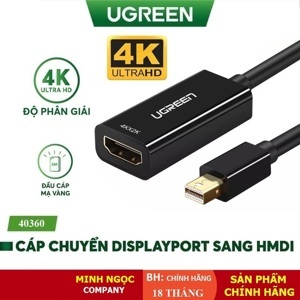 Cáp chuyển Mini Displayport to HDMI ( âm ) Ugreen 40361