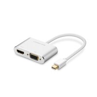 Cáp Chuyển Mini Displayport Sang HDMI + VGA UGREEN 20421 - Thunderbolt To HDMI Và VGA - Hàng Chính Hãng